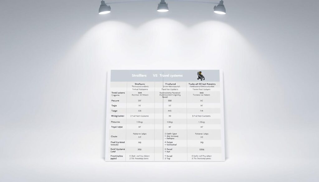 product comparison chart